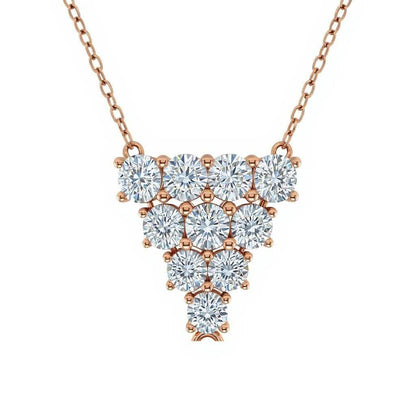 Dana Round Brilliant cut Diamonds Pendant Necklace - Jewelslane