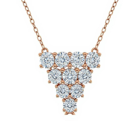 Dana Round Brilliant cut Diamonds Pendant Necklace - Jewelslane