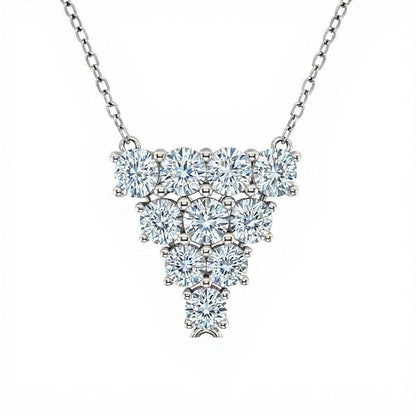 Dana Round Brilliant cut Diamonds Pendant Necklace - Jewelslane