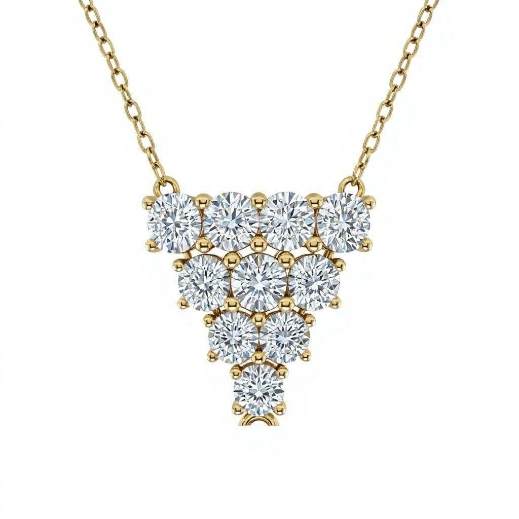 Dana Round Brilliant cut Diamonds Pendant Necklace - Jewelslane