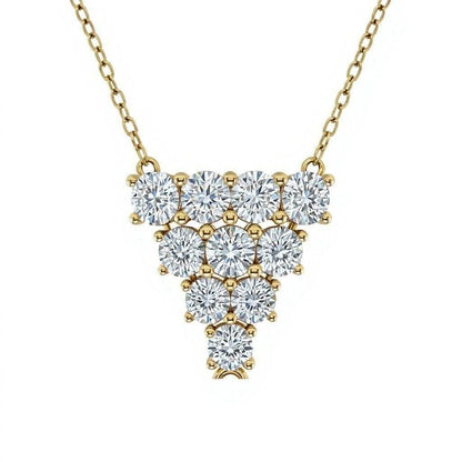 Dana Round Brilliant cut Diamonds Pendant Necklace - Jewelslane
