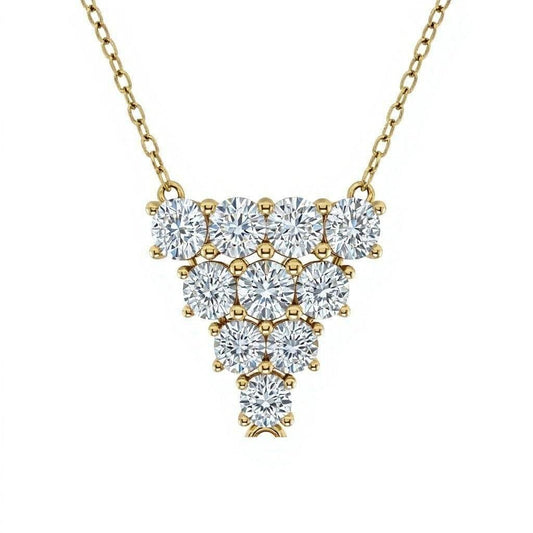 Dana Round Brilliant cut Diamonds Pendant Necklace - Jewelslane