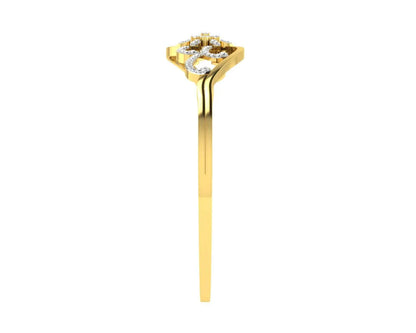 Danya Round Brilliant Diamond Half Bangle - Jewelslane