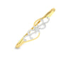Danya Round Brilliant Diamond Half Bangle - Jewelslane