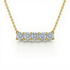 Darci Round Brilliant cut diamond solitaires pendant necklace - Jewelslane