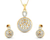 Dea Brilliant Cut Diamond Earring Pendant Set - Jewelslane