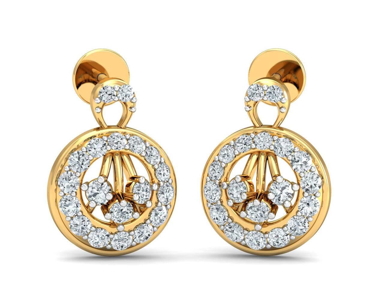 Dea Brilliant Cut Diamond Earrings - Jewelslane