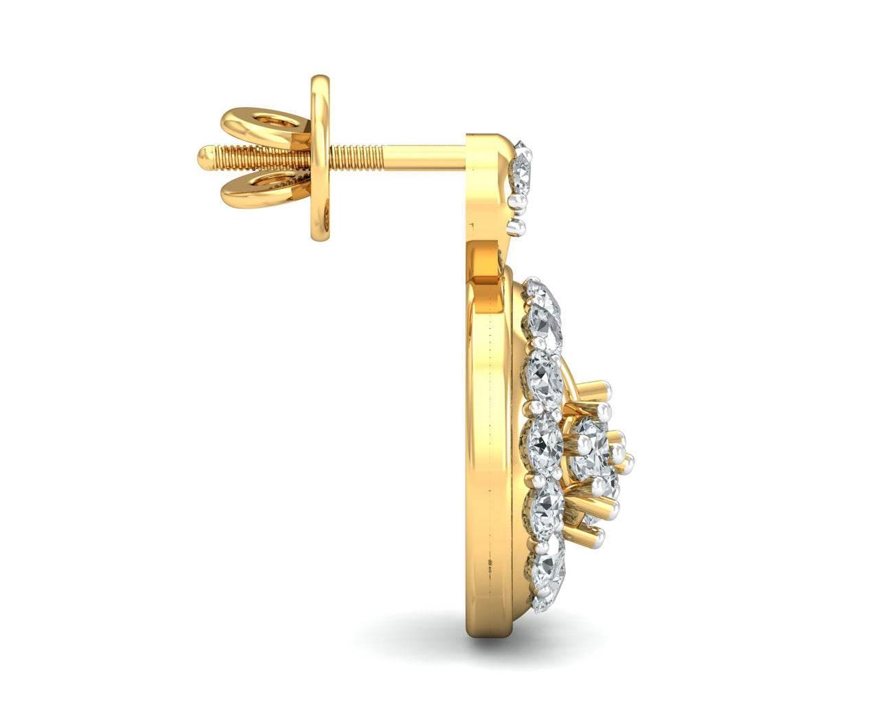 Dea Brilliant Cut Diamond Earrings - Jewelslane