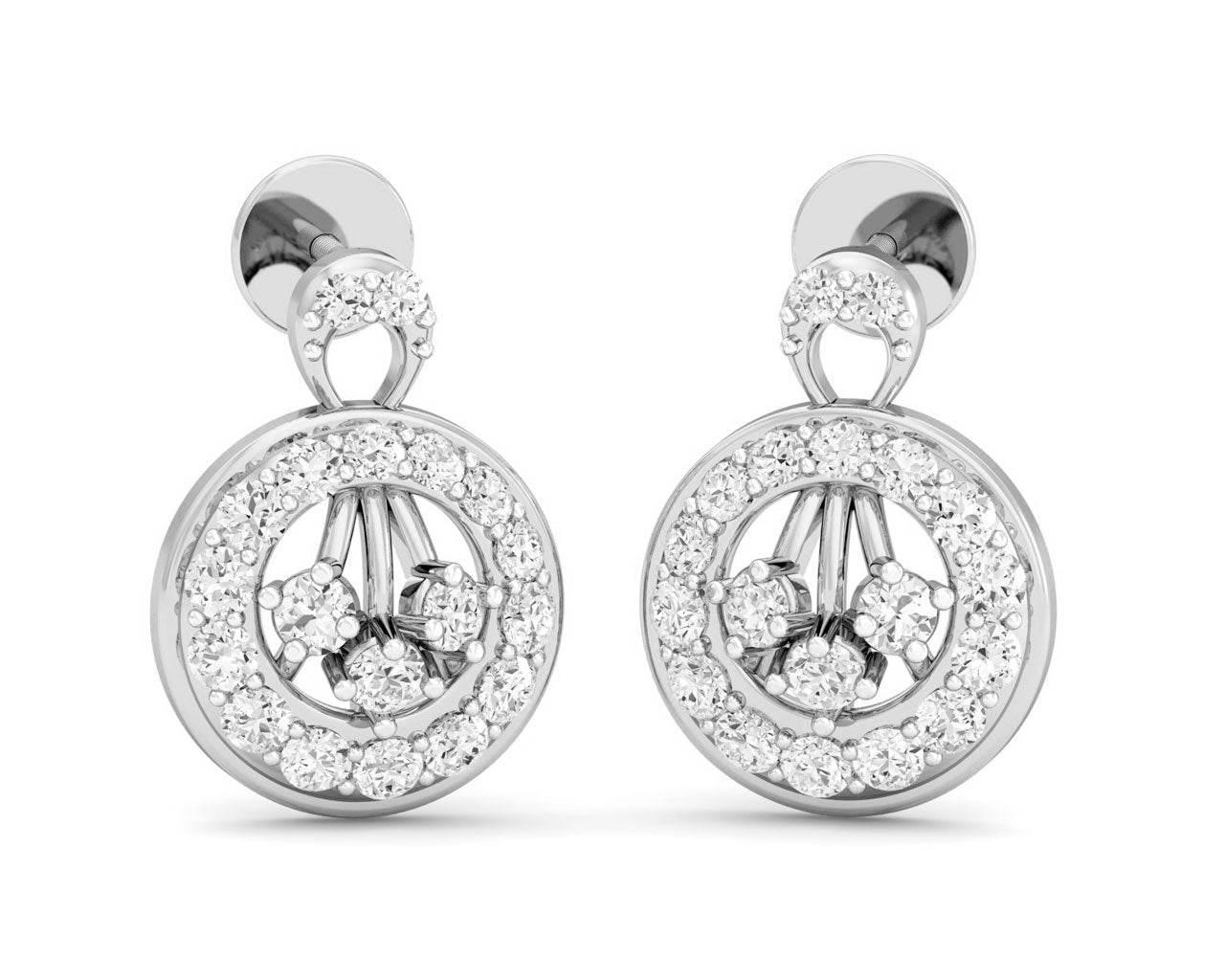 Dea Brilliant Cut Diamond Earrings - Jewelslane