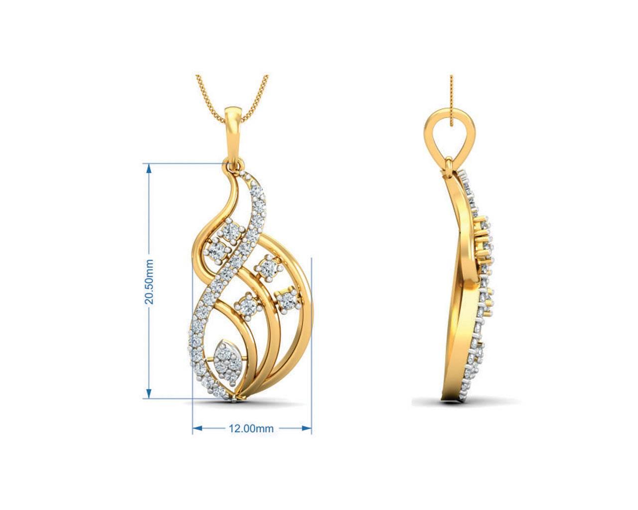 Deena Brilliant Cut Diamond Earring Pendant Set - Jewelslane