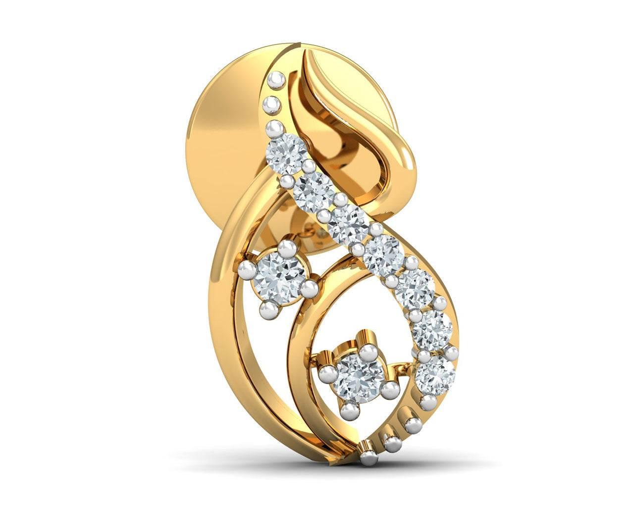 Deena Round Brilliant Cut Diamond Earrings - Jewelslane