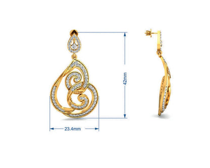 Deeta Round Brilliant Diamond Earrings - Jewelslane