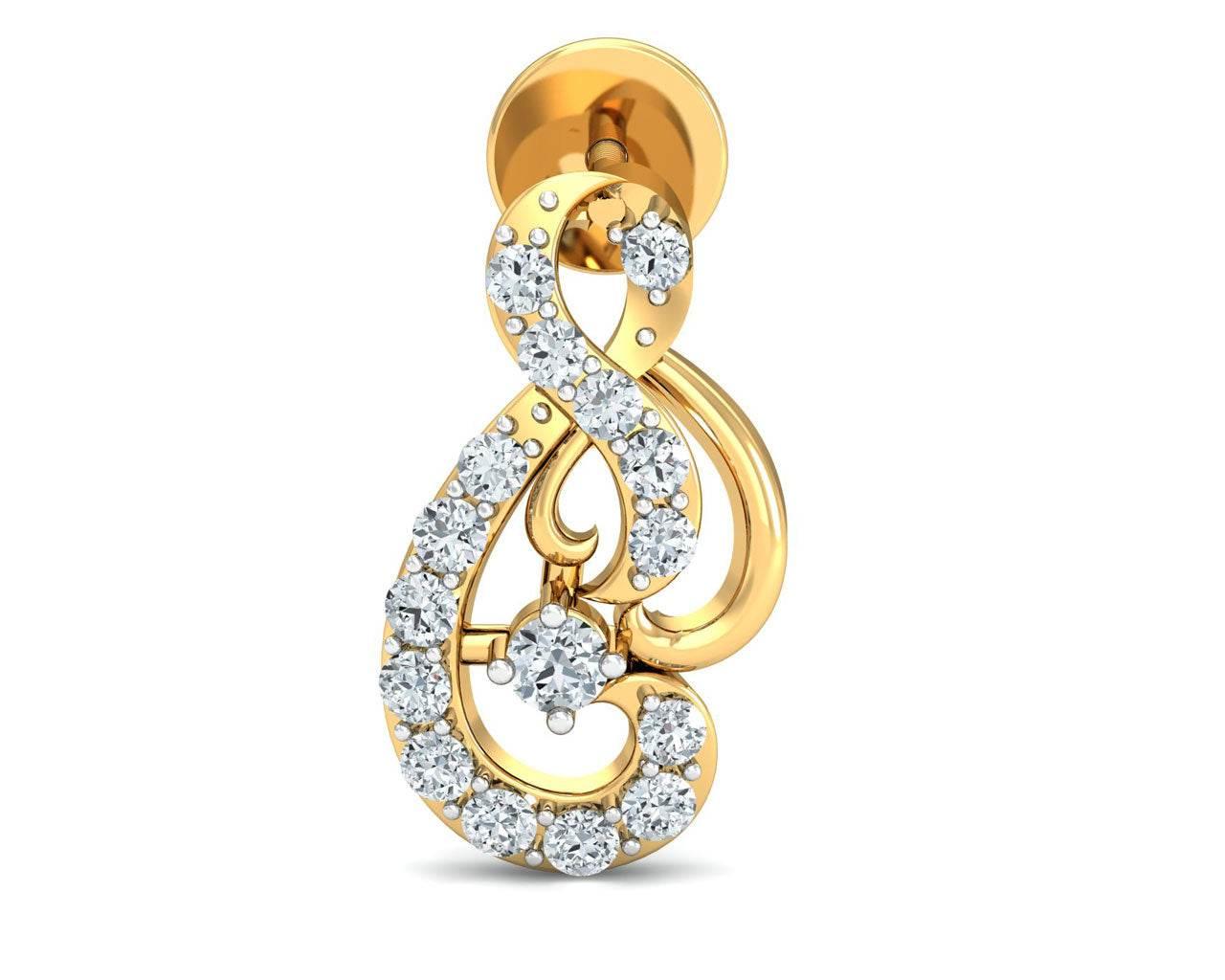 Deiva Round Brilliant Diamond Earrings - Jewelslane