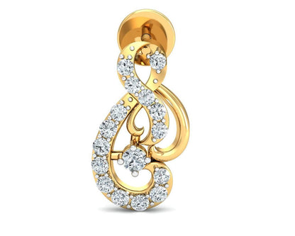 Deiva Round Brilliant Diamond Earrings - Jewelslane