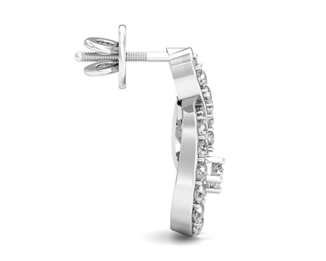 Deiva Round Brilliant Diamond Earrings - Jewelslane