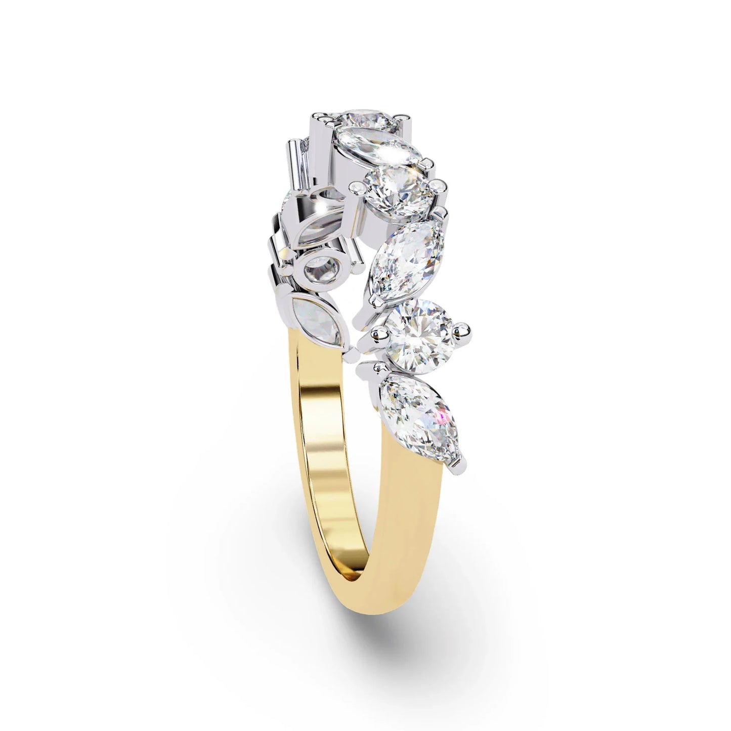 Demi Lab Grown Fancy Diamond Ring in Gold - Jewelslane
