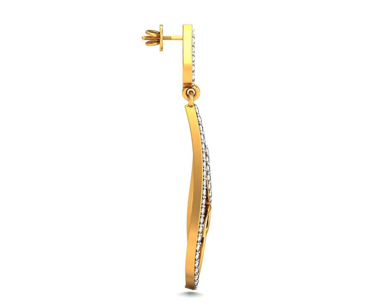 Devangi Diamond Drop Earrings - Jewelslane
