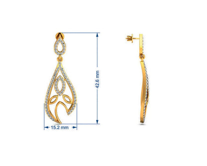 Devangi Diamond Drop Earrings - Jewelslane