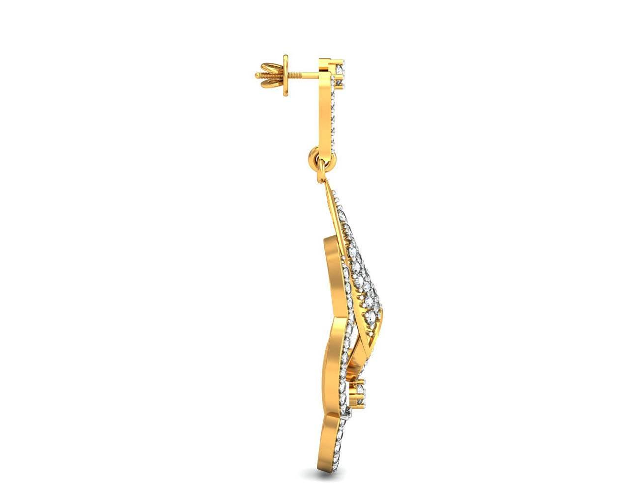Devya Diamond Dangle Drop Earrings - Jewelslane