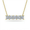 Devyn Princess Cut Lab Diamond Solitaire Pendant Necklace - Jewelslane