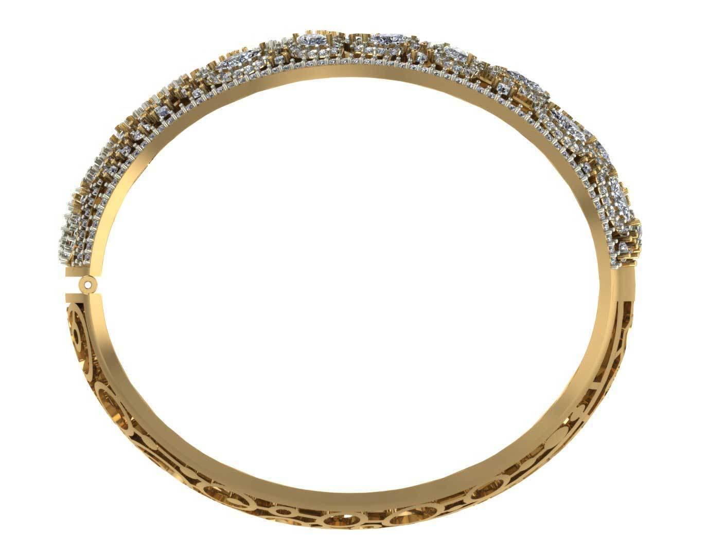 Designer Diamond Bangle - Jewelslane