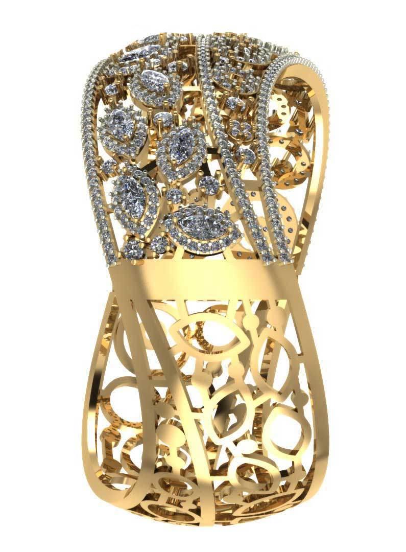 Designer Diamond Bangle - Jewelslane