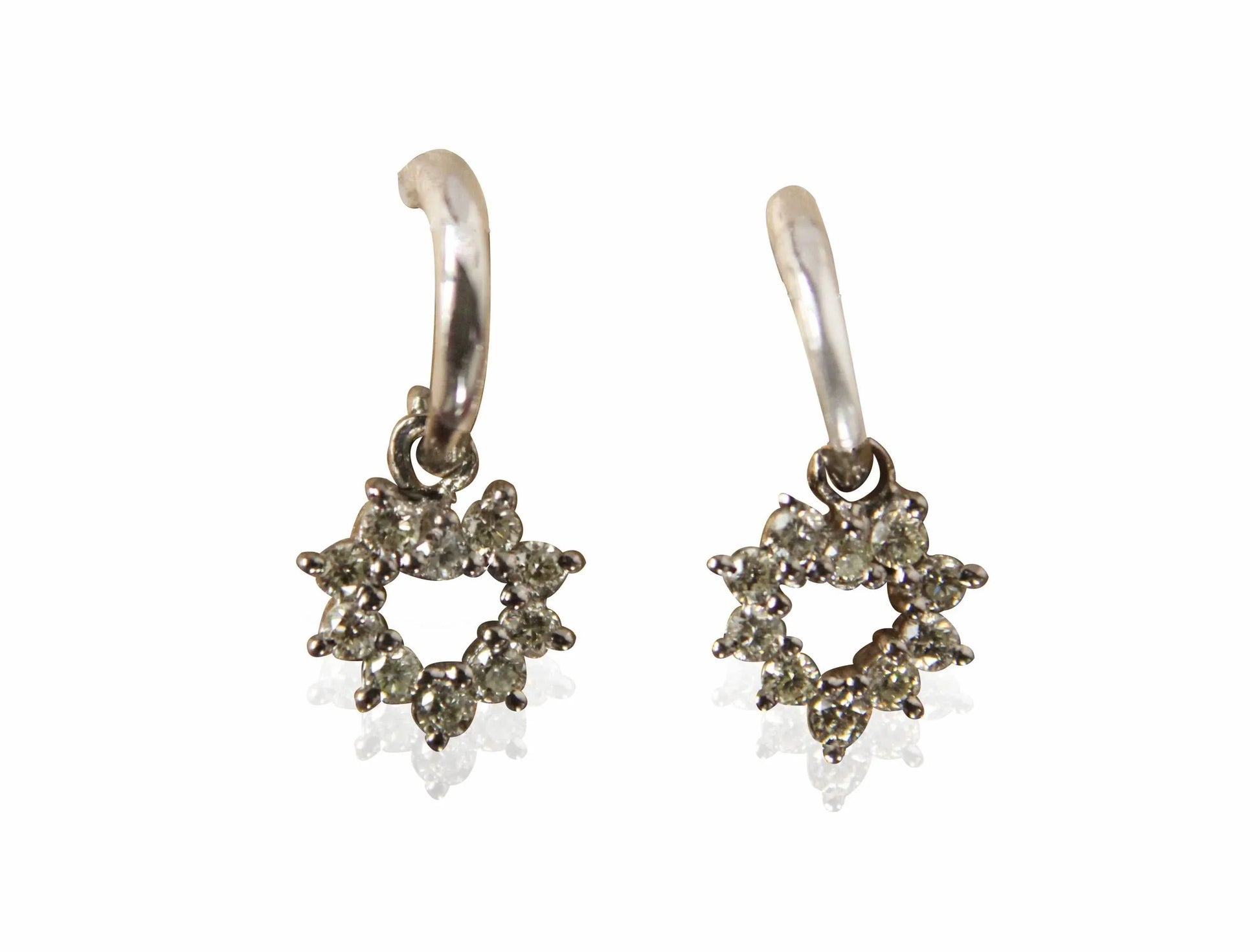 Diamond Heart Earrings - Jewelslane