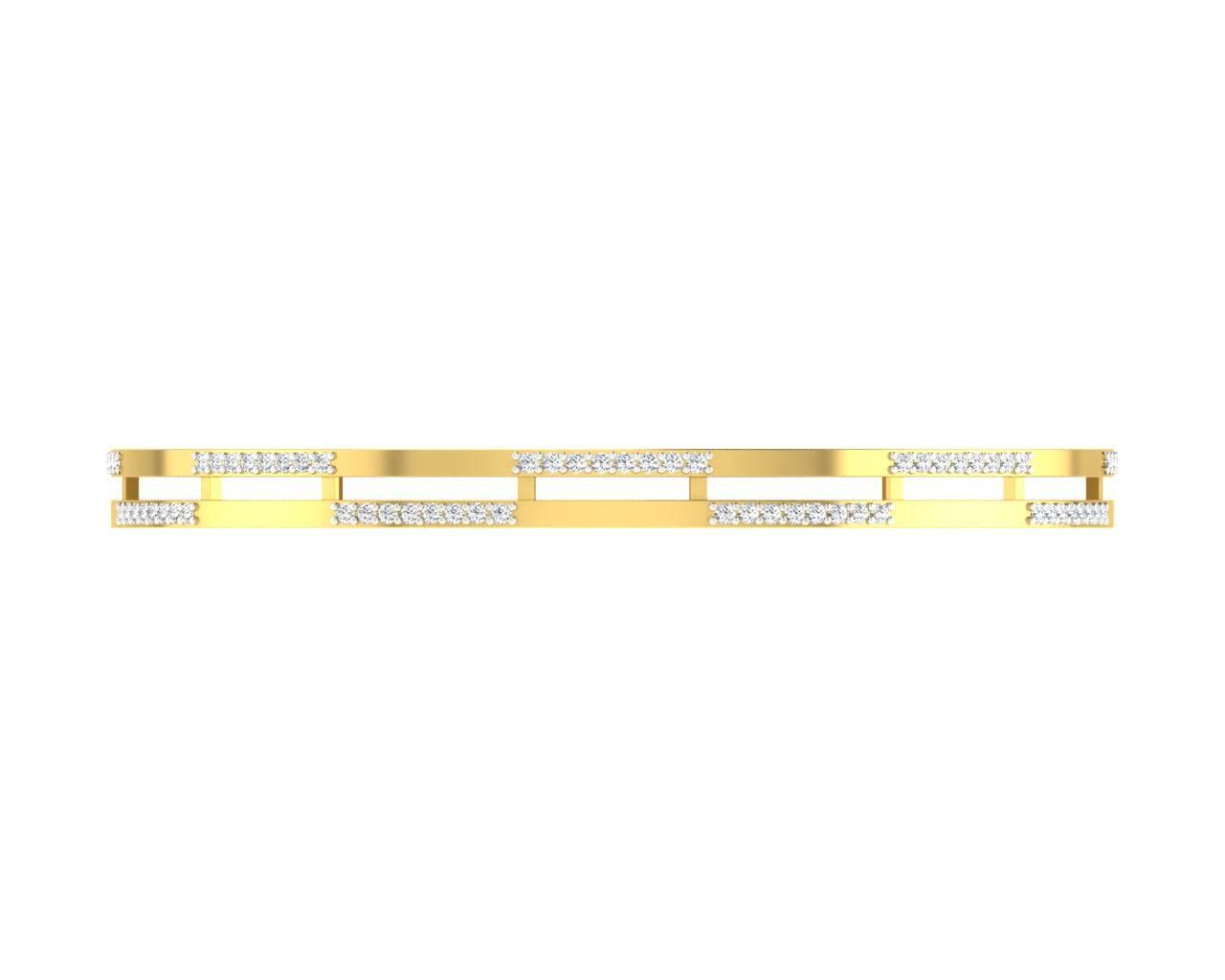 Diane Diamond Bangle Pair in Gold - Jewelslane