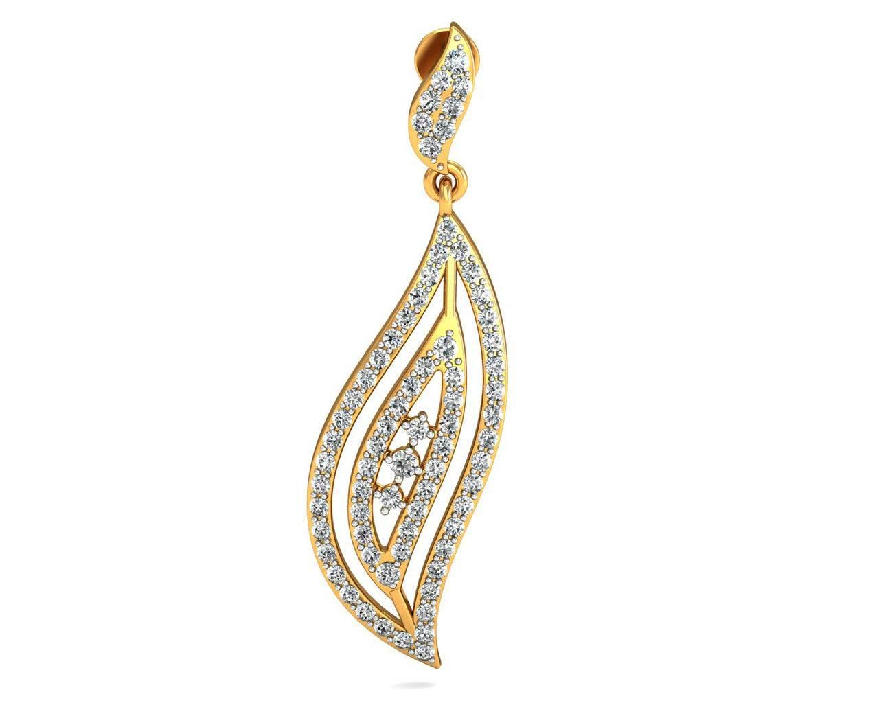 Dipti Diamond Dangle Earrings - Jewelslane
