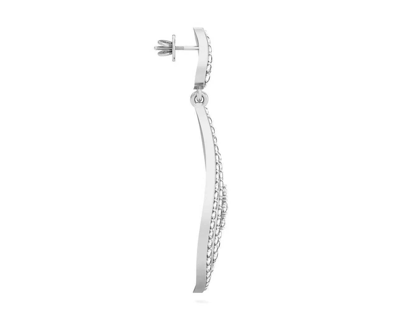 Dipti Diamond Dangle Earrings - Jewelslane