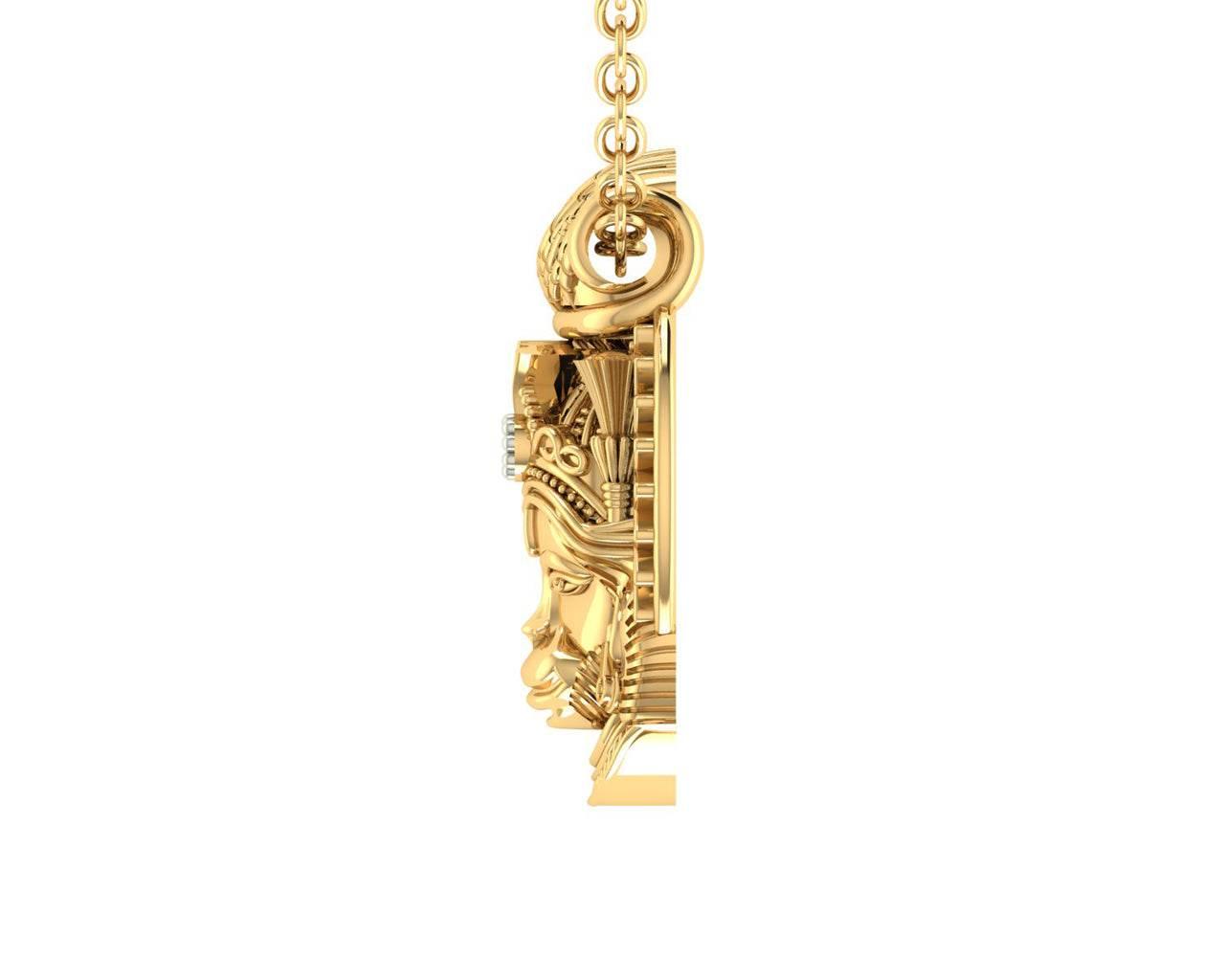 Divine Hanuman Pendant in Gold - Jewelslane