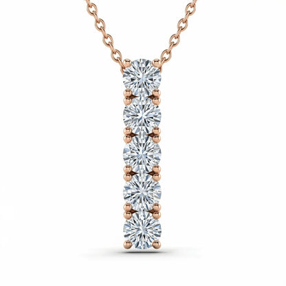 Dixi Round Brilliant Cut Diamond Pendant Necklace - Jewelslane