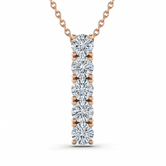 Dixi Round Brilliant Cut Diamond Pendant Necklace - Jewelslane