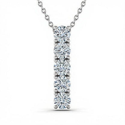 Dixi Round Brilliant Cut Diamond Pendant Necklace - Jewelslane
