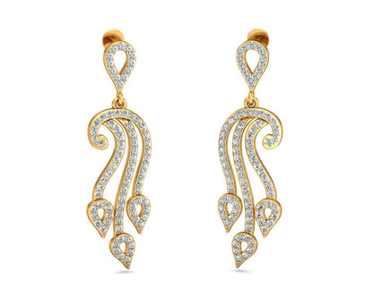 Diya Diamond Drop Earrings - Jewelslane