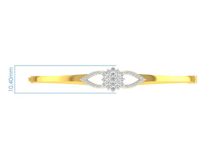Doris Diamond Half Bangle in Gold - Jewelslane