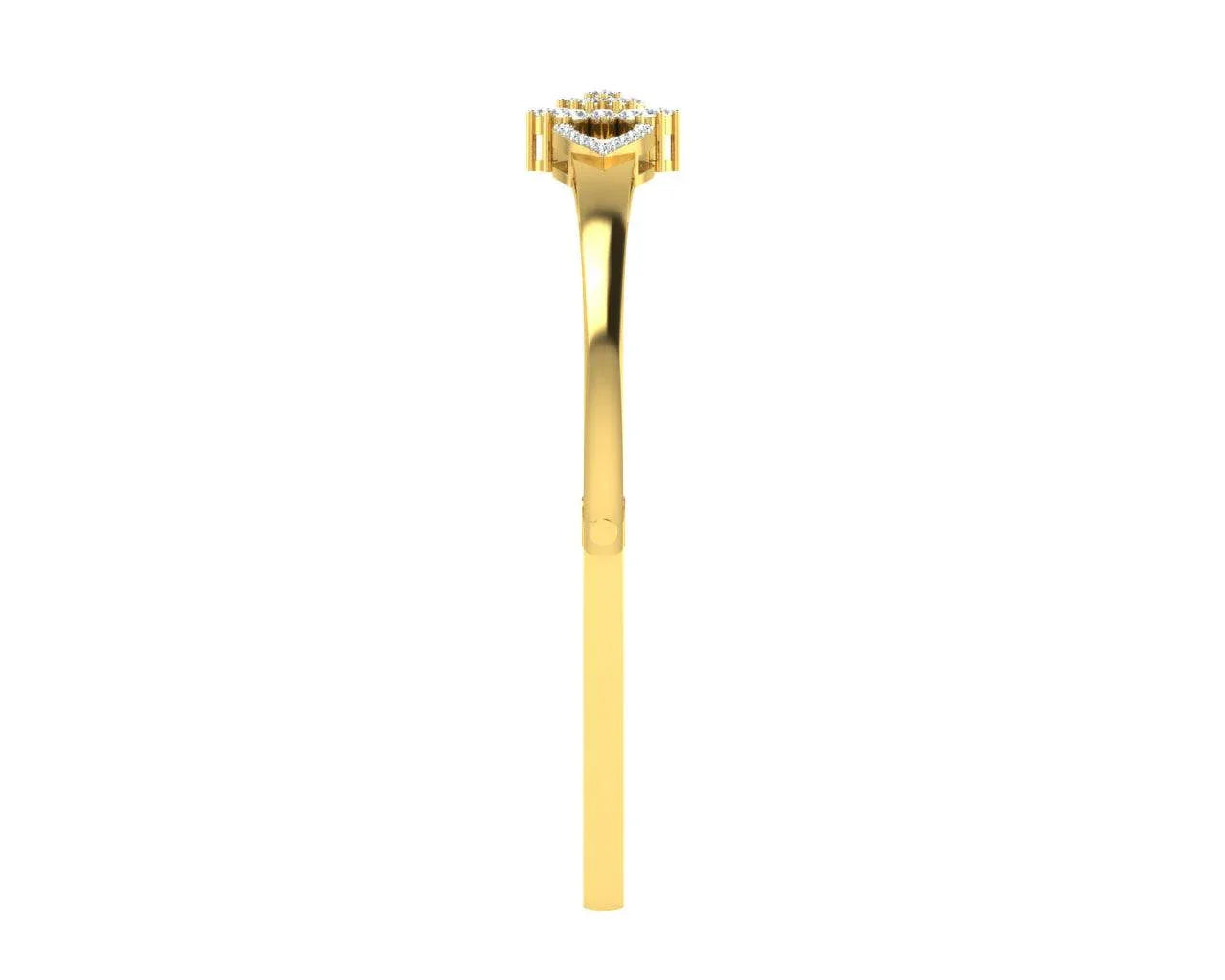 Doris Diamond Half Bangle in Gold - Jewelslane