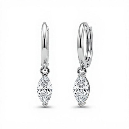 Driti Lab Grown Marquee Shape Diamond Hoops Earrings - Jewelslane