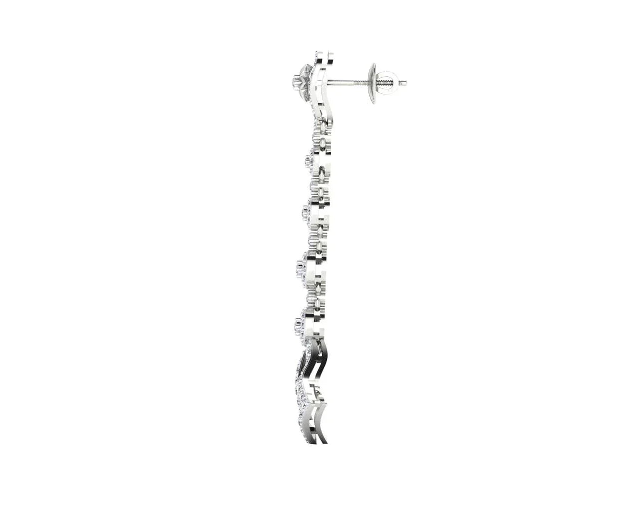 Eesa Diamond Dangle Earrings in gold - Jewelslane