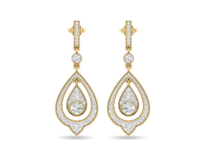 Eesha Diamond Drop Earrings - Jewelslane