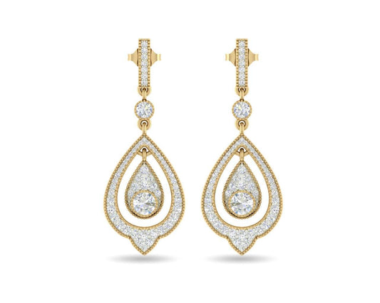 Eesha Diamond Drop Earrings - Jewelslane