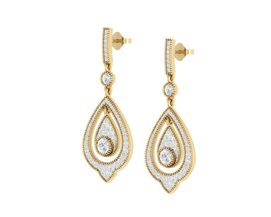 Eesha Diamond Drop Earrings - Jewelslane