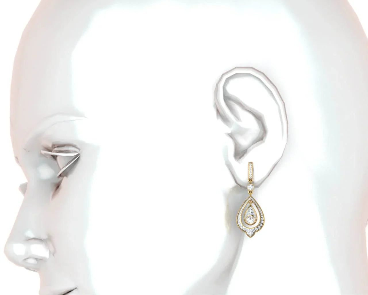 Eesha Diamond Drop Earrings - Jewelslane