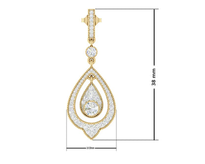 Eesha Diamond Drop Earrings - Jewelslane