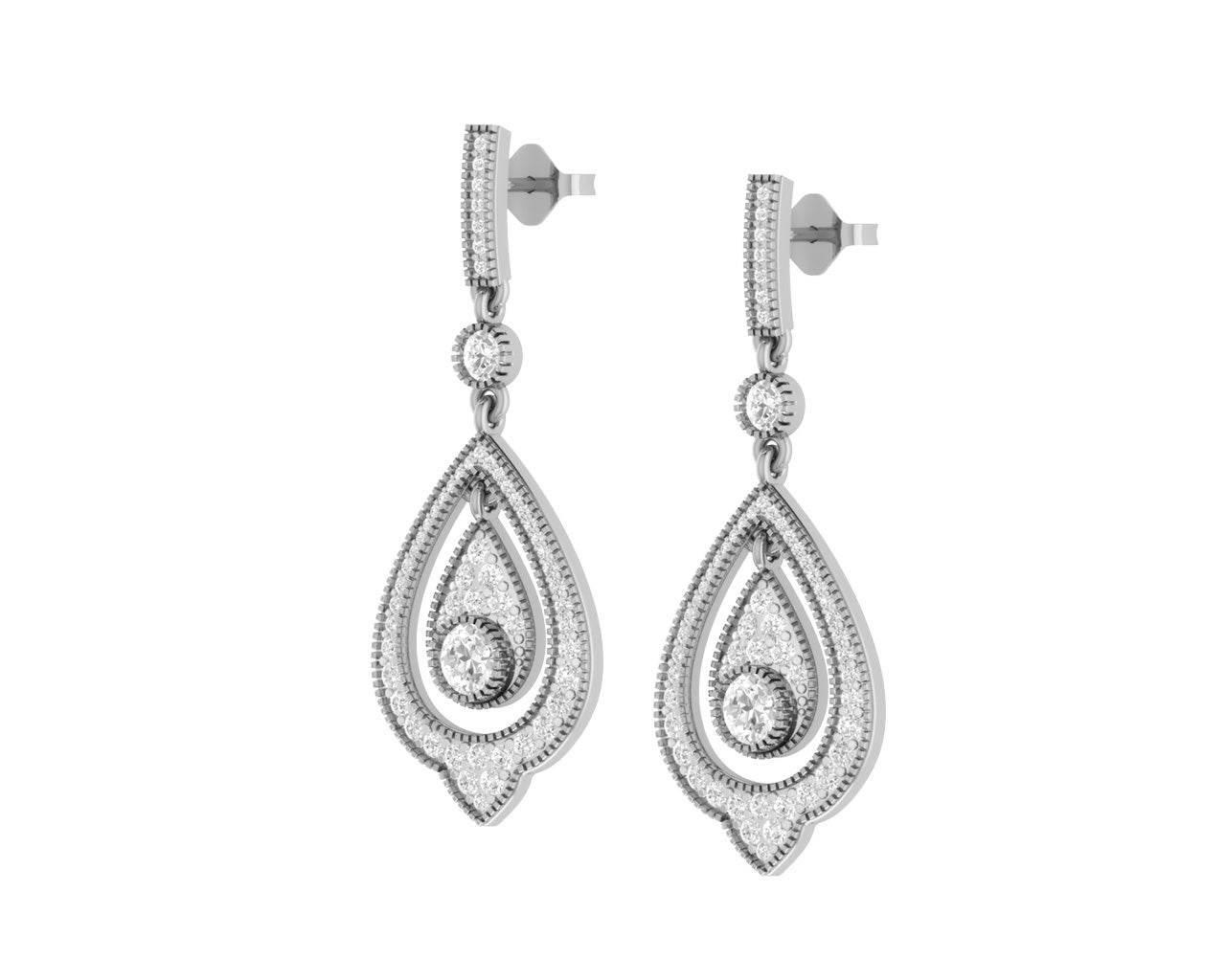 Eesha Diamond Drop Earrings - Jewelslane