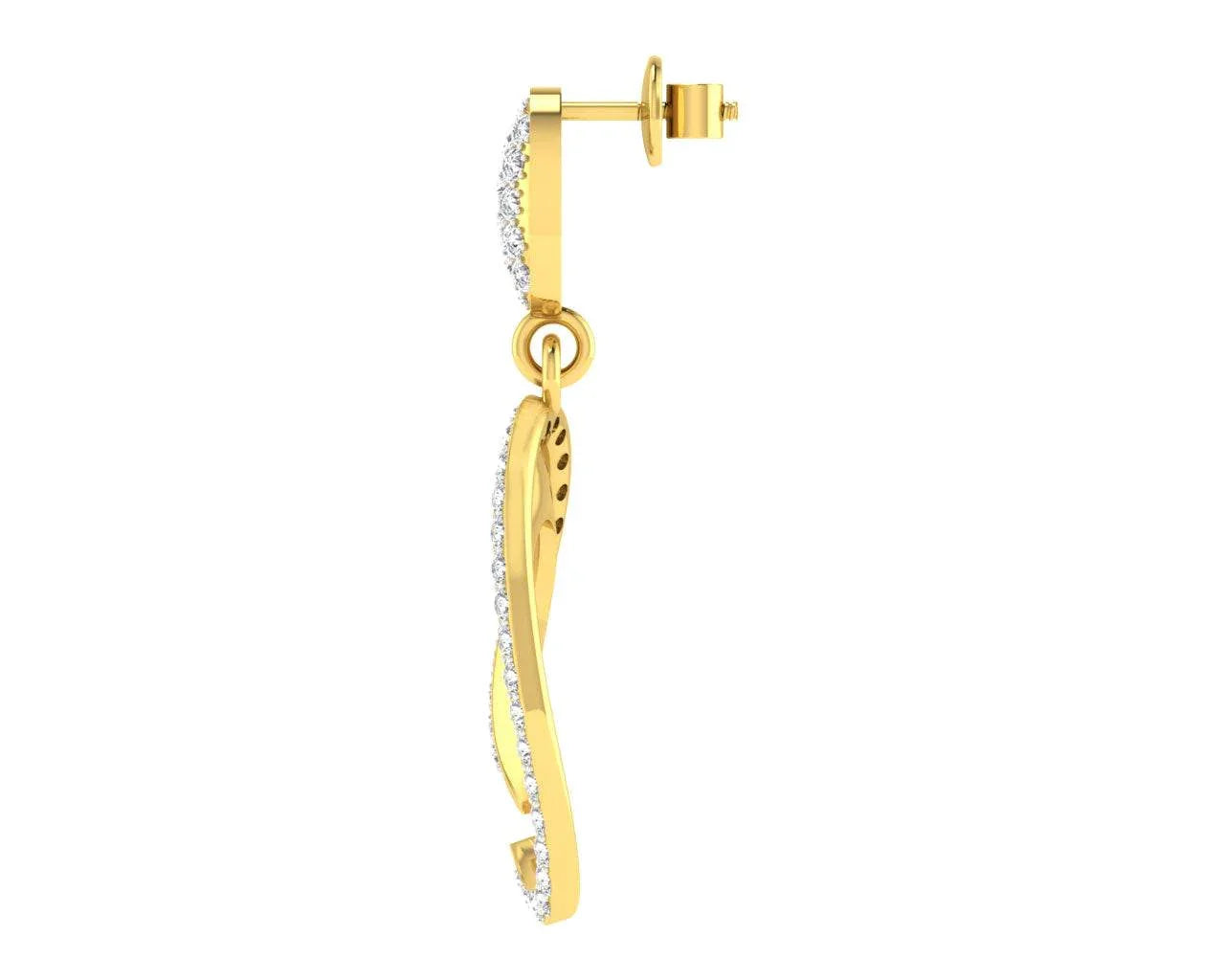 Eeva Diamond Earrings in Gold - Jewelslane