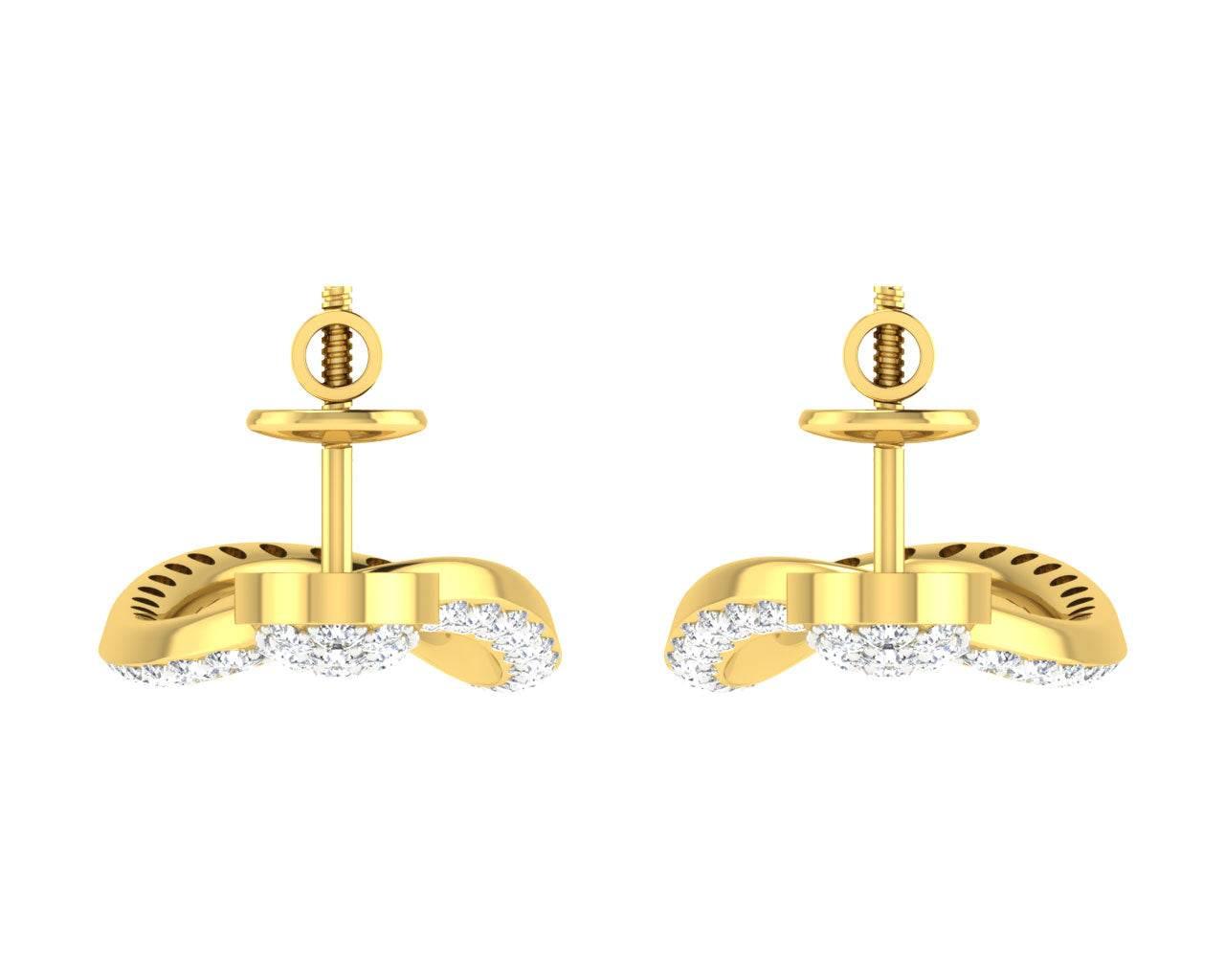 Eeva Diamond Earrings in Gold - Jewelslane