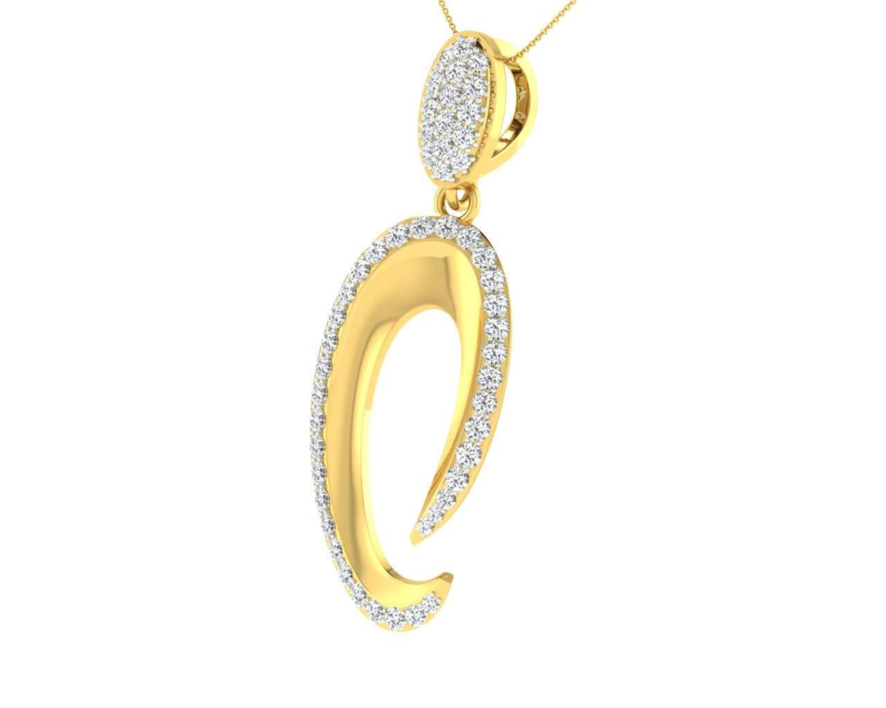 Eeva Diamond Pendant in Gold - Jewelslane