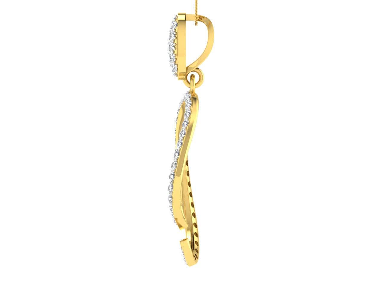 Eeva Diamond Pendant in Gold - Jewelslane