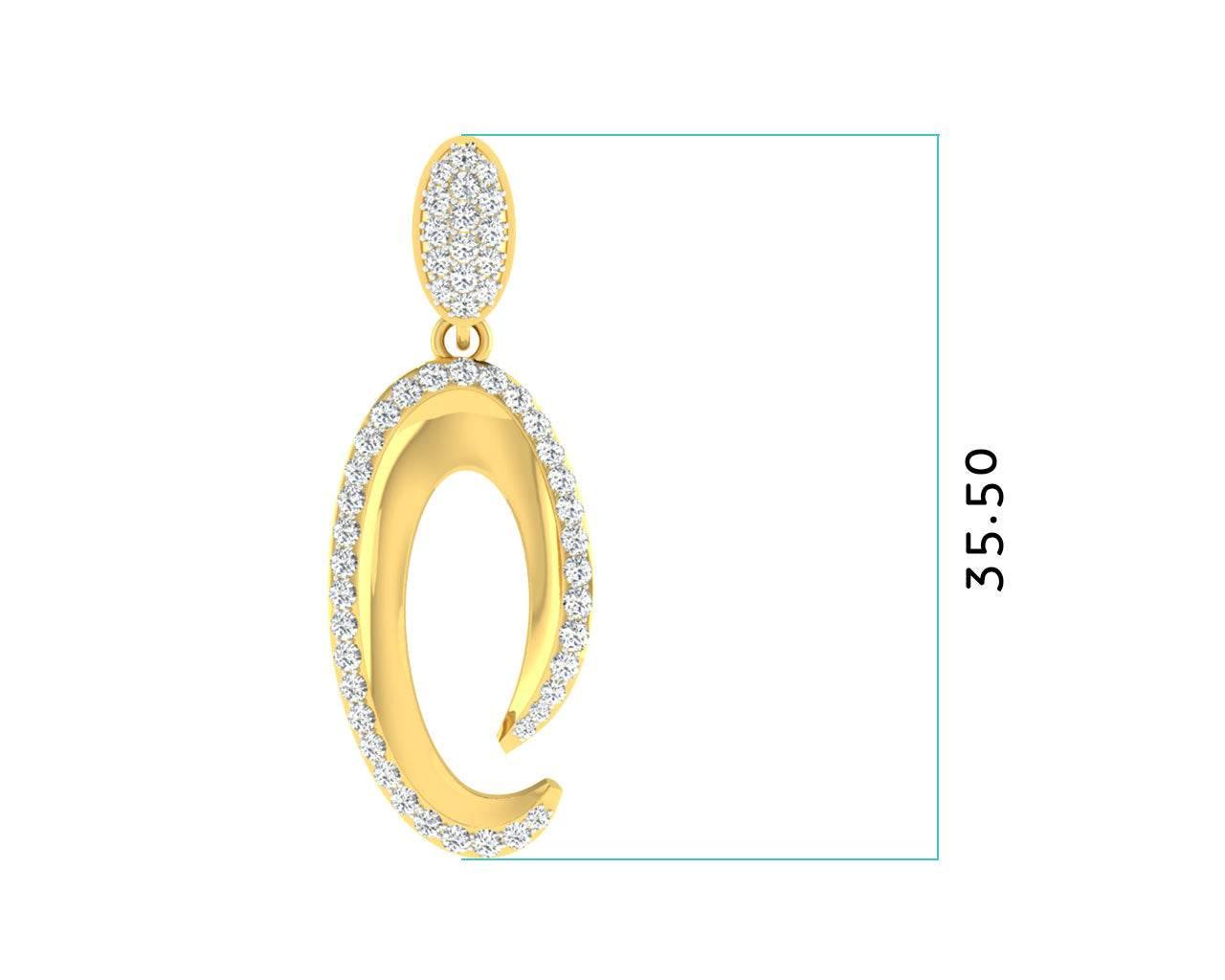 Eeva Diamond Pendant in Gold - Jewelslane